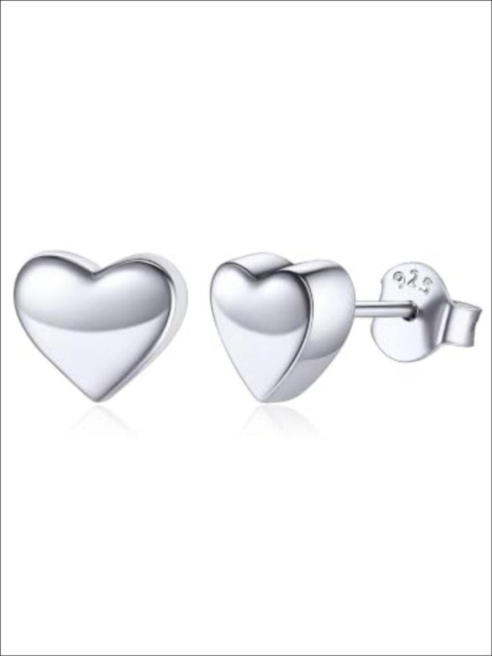 925 Sterling Silver 7mm Stud Earrings Hypoallergenic Push Back Minimalist